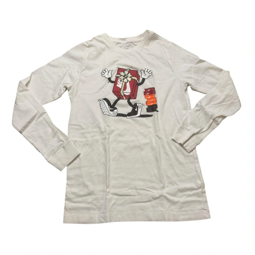Nike | Sneaker Head White Long Sleeve Graphic Tee Shoe Box Gifts